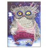 Crystal Rhinestone Diamond Painting Kit - Cartoon Owl - Hibah-Diamond painting art studio