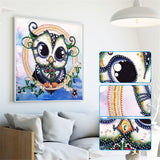 Crystal Rhinestone Diamond Painting Kit - Cartoon Owl - Hibah-Diamond painting art studio