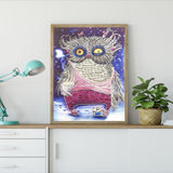Crystal Rhinestone Diamond Painting Kit - Cartoon Owl - Hibah-Diamond painting art studio