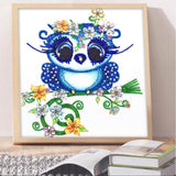 Crystal Rhinestone Diamond Painting Kit - Cartoon Owl - Hibah-Diamond painting art studio