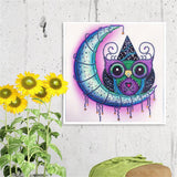 Crystal Rhinestone Diamond Painting Kit - Cartoon Owl - Hibah-Diamond painting art studio