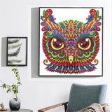 Crystal Rhinestone Diamond Painting Kit - Cartoon Owl - Hibah-Diamond painting art studio