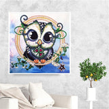 Crystal Rhinestone Diamond Painting Kit - Cartoon Owl - Hibah-Diamond painting art studio