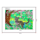 Crystal Rhinestone Diamond Painting Kit - Cat and butterfly under the tree - Hibah-Diamond painting art studio