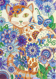 Crystal Rhinestone Diamond Painting Kit - Cat - Hibah-Diamond painting art studio