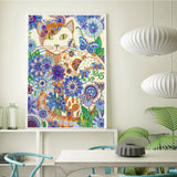 Crystal Rhinestone Diamond Painting Kit - Cat - Hibah-Diamond painting art studio