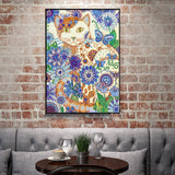 Crystal Rhinestone Diamond Painting Kit - Cat - Hibah-Diamond painting art studio