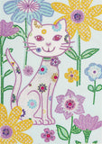 Crystal Rhinestone Diamond Painting Kit - Cat in the flowers - Hibah-Diamond painting art studio