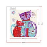 Crystal Rhinestone Diamond Painting Kit - Cat Mother and son - Hibah-Diamond painting art studio