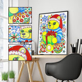 Crystal Rhinestone Diamond Painting Kit - Christmas bear - Hibah-Diamond painting art studio