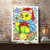 Crystal Rhinestone Diamond Painting Kit - Christmas bear - Hibah-Diamond painting art studio