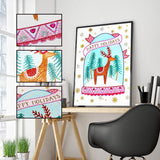 Crystal Rhinestone Diamond Painting Kit - Christmas deer - Hibah-Diamond painting art studio