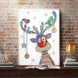 Crystal Rhinestone Diamond Painting Kit - Christmas deer - Hibah-Diamond painting art studio