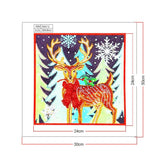 Crystal Rhinestone Diamond Painting Kit - Christmas deer - Hibah-Diamond painting art studio