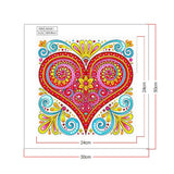 Crystal Rhinestone Diamond Painting Kit - Christmas Heart - Hibah-Diamond painting art studio