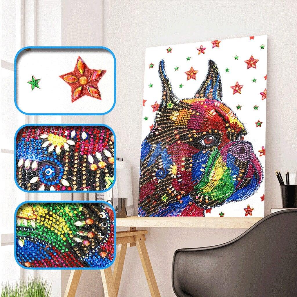 Crystal Rhinestone Diamond Painting Kit - Color Dog - Hibah-Diamond painting art studio