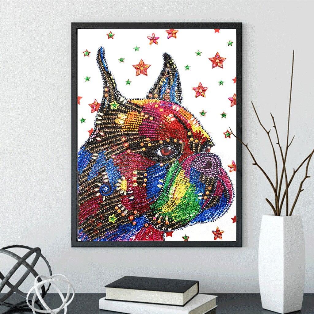 Crystal Rhinestone Diamond Painting Kit - Color Dog - Hibah-Diamond painting art studio