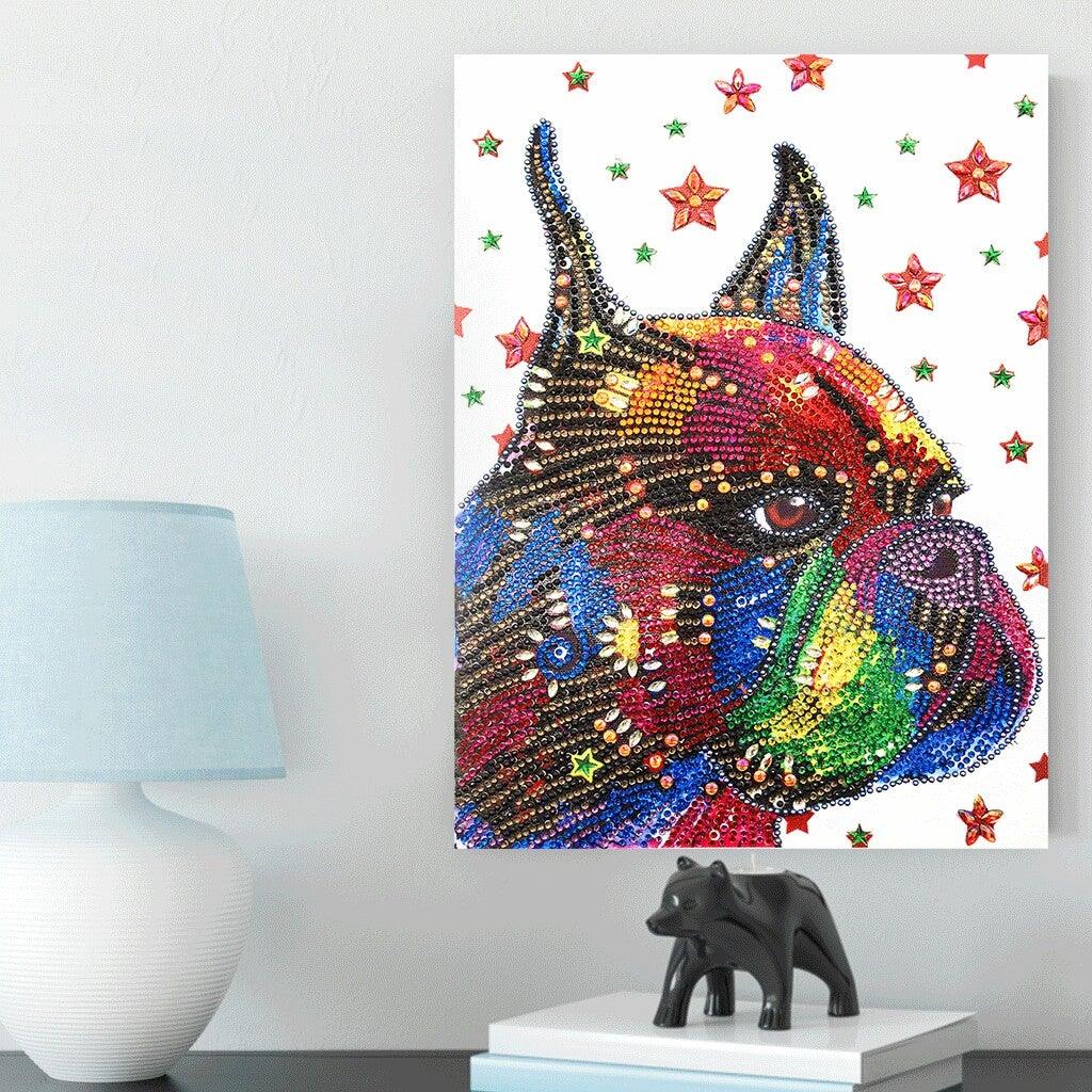 Crystal Rhinestone Diamond Painting Kit - Color Dog - Hibah-Diamond painting art studio