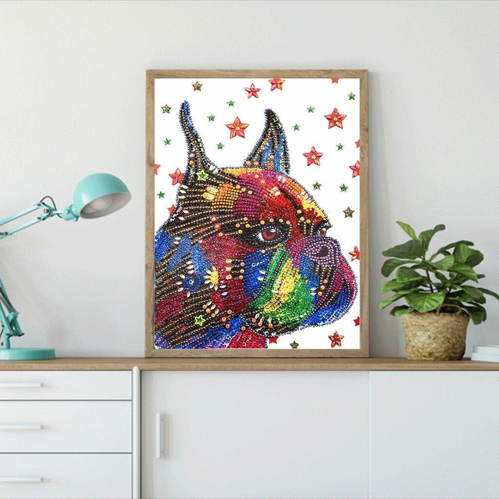 Crystal Rhinestone Diamond Painting Kit - Color Dog - Hibah-Diamond painting art studio