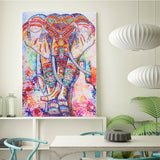 Crystal Rhinestone Diamond Painting Kit -Colored Elephant