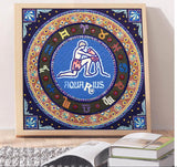 Crystal Rhinestone Diamond Painting Kit - Compass Aquarius - Hibah-Diamond painting art studio