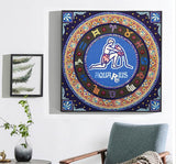 Crystal Rhinestone Diamond Painting Kit - Compass Aquarius - Hibah-Diamond painting art studio