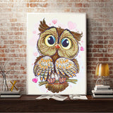 Crystal Rhinestone Diamond Painting Kit - Cute owl - Hibah-Diamond painting art studio
