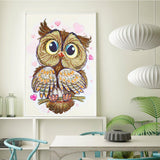 Crystal Rhinestone Diamond Painting Kit - Cute owl - Hibah-Diamond painting art studio