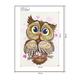 Crystal Rhinestone Diamond Painting Kit - Cute owl - Hibah-Diamond painting art studio