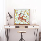Crystal Rhinestone Diamond Painting Kit - December deer - Hibah-Diamond painting art studio