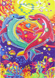 Crystal Rhinestone Diamond Painting Kit - Dolphin couple - Hibah-Diamond painting art studio
