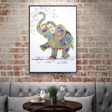 Crystal Rhinestone Diamond Painting Kit - Elephant playing in the water - Hibah-Diamond painting art studio