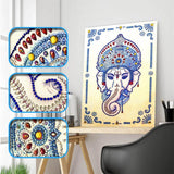 Crystal Rhinestone Diamond Painting Kit - Elephant Trunk Buddha - Hibah-Diamond painting art studio