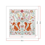 Crystal Rhinestone Diamond Painting Kit - February Fox - Hibah-Diamond painting art studio