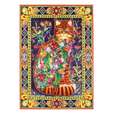 Crystal Rhinestone Diamond Painting Kit - Flower Cat (16x20inch) - Hibah-Diamond painting art studio
