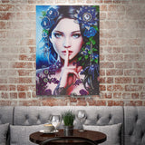 Crystal Rhinestone Diamond Painting Kit - Flower Dress Beauty - Hibah-Diamond painting art studio