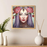 Crystal Rhinestone Diamond Painting Kit - Flower Headwear Girl - Hibah-Diamond painting art studio