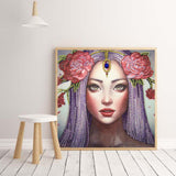 Crystal Rhinestone Diamond Painting Kit - Flower Headwear Girl - Hibah-Diamond painting art studio