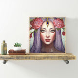 Crystal Rhinestone Diamond Painting Kit - Flower Headwear Girl - Hibah-Diamond painting art studio