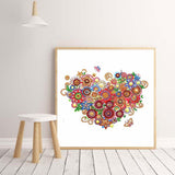 Crystal Rhinestone Diamond Painting Kit - Flower Love - Hibah-Diamond painting art studio