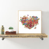 Crystal Rhinestone Diamond Painting Kit - Flower Love - Hibah-Diamond painting art studio