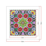 Crystal Rhinestone Diamond Painting Kit - Flower Mandala - Hibah-Diamond painting art studio