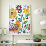 Crystal Rhinestone Diamond Painting Kit - Flowers and Birds - Hibah-Diamond painting art studio