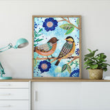 Crystal Rhinestone Diamond Painting Kit - Flowers and birds - Hibah-Diamond painting art studio