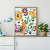 Crystal Rhinestone Diamond Painting Kit - Flowers and Birds - Hibah-Diamond painting art studio