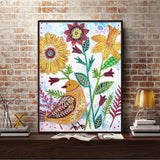 Crystal Rhinestone Diamond Painting Kit - Flowers and Birds - Hibah-Diamond painting art studio