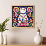 Crystal Rhinestone Diamond Painting Kit - Flowers and Cats - Hibah-Diamond painting art studio