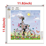 Crystal Rhinestone Diamond Painting Kit- Girl riding a bicycle - Hibah-Diamond painting art studio