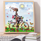 Crystal Rhinestone Diamond Painting Kit- Girl riding a bicycle - Hibah-Diamond painting art studio