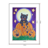 Crystal Rhinestone Diamond Painting Kit - Halloween Pumpkin - Hibah-Diamond painting art studio